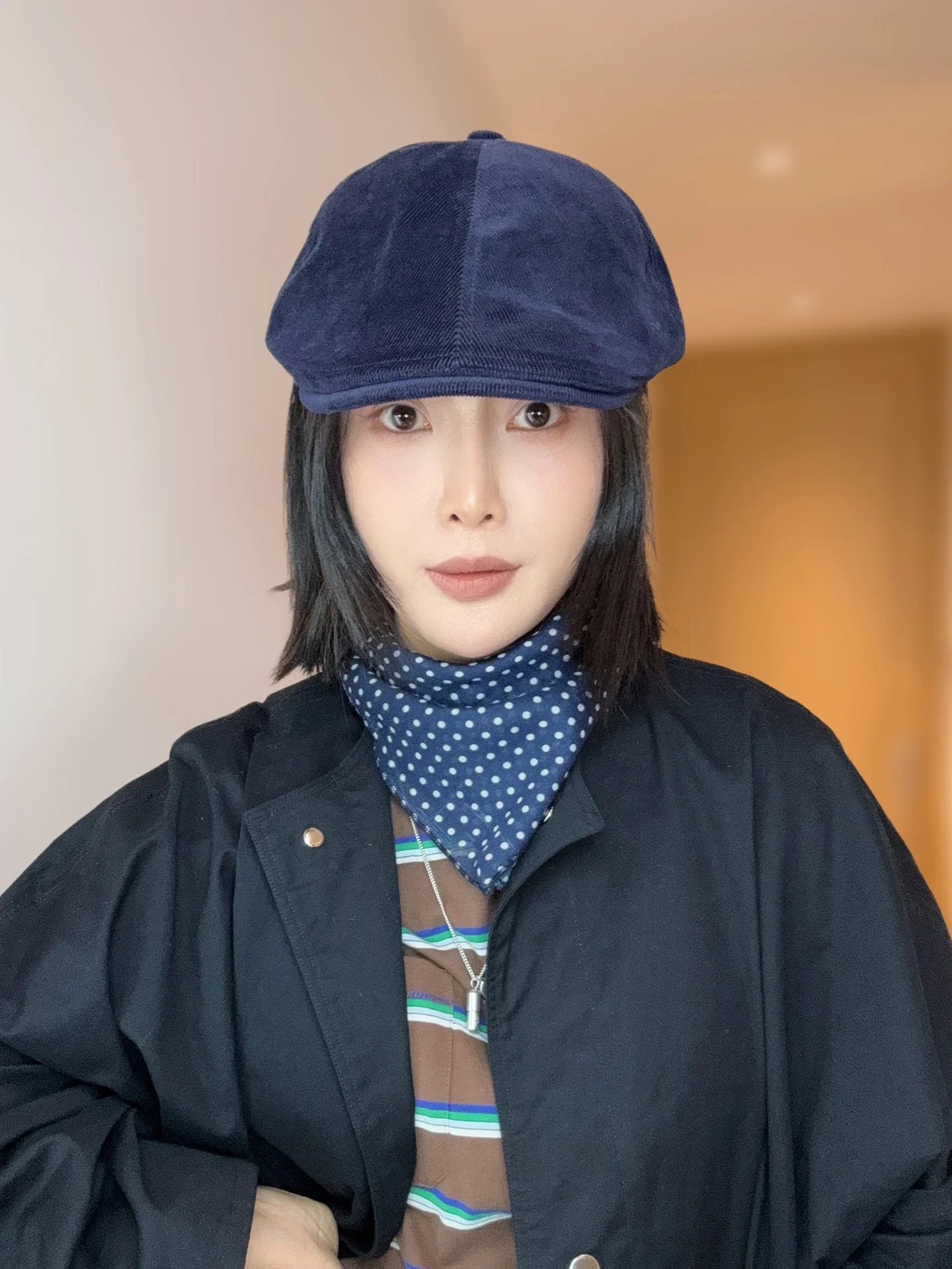 レトロスタイルベレー帽女性のための大きな頭サイズ秋冬新ファッションキャスケットキャップクイフ帽子エレガントなカモノハシキャップ