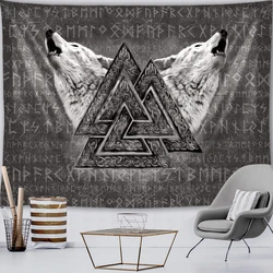 Vikings Large Fabric Wall Tapestry Hippie Boho Viking Home Decoration Celtic Tapestries Kawaii Room Decor Witchcraft Wall Decor
