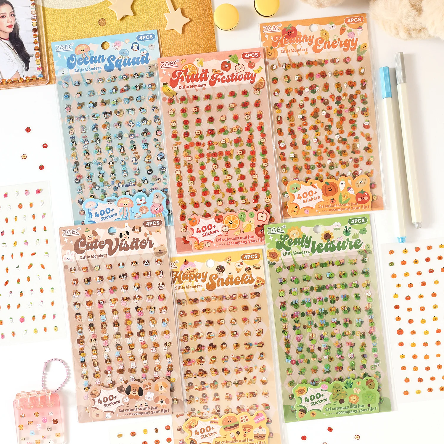 4pcs Kawaii Strawberry Fruit Pattern Die Cutting Stickers for DIY Scrapbook Album Diary Decoration Aesthetic Stationery