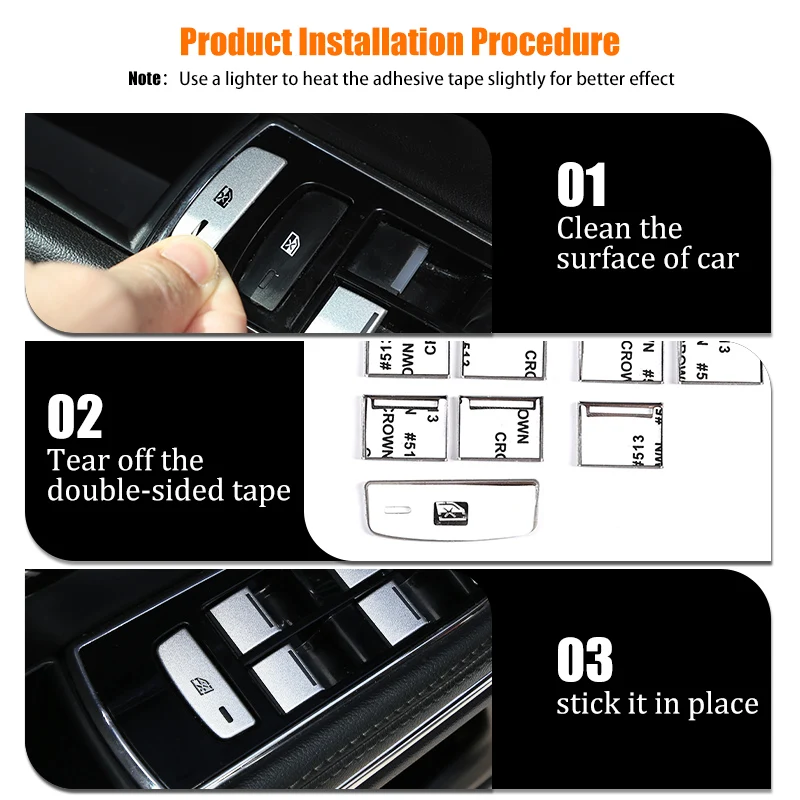 For Jaguar XF 2012-2015 Aluminum Alloy Car Central Control Gear Shift Panel Buttons Covers Stickers Trim Interior Accessories