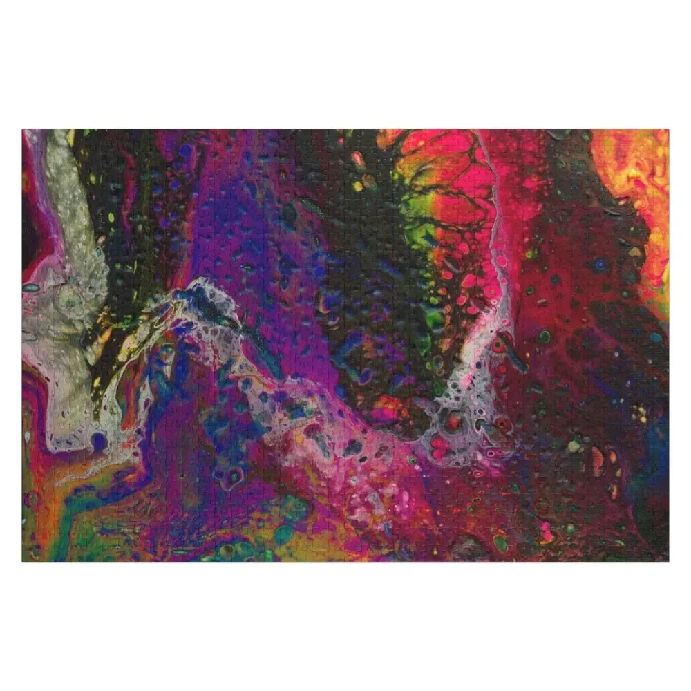 

Acrylic Paint Pour - Rainbow Color Pattern - Cells (#3 part 2) Jigsaw Puzzle Scale Motors Personalized Gifts Puzzle