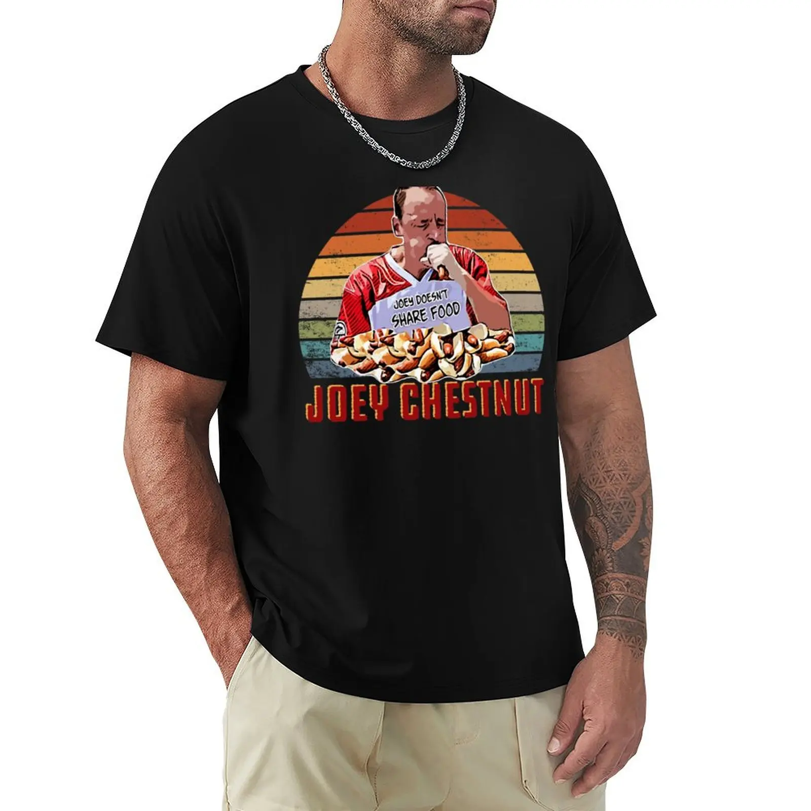 Joey Chestnut T-Shirt man t shirts for men casual T-Shirt