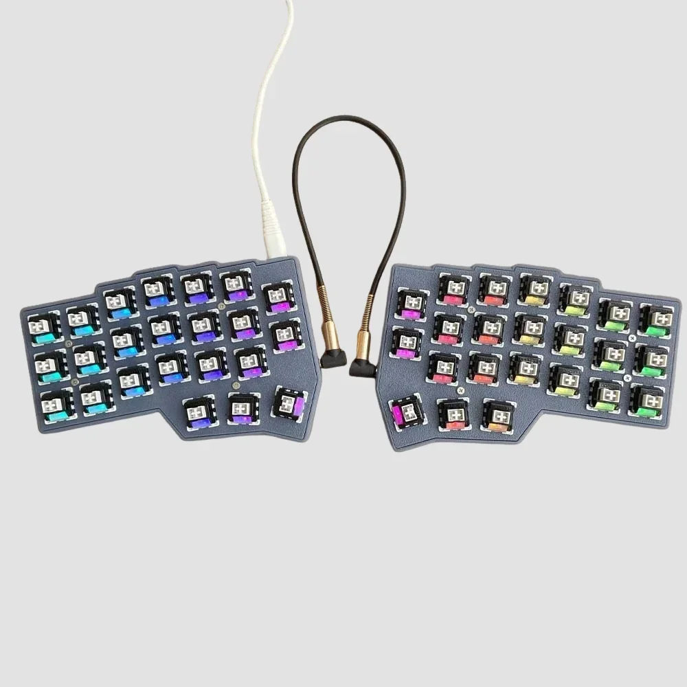 Corne Wired Split Keyboard Customized RGB Hot Swap Single Mode Split Keyboard for VIAL Left Right Hand Keyboard Ergonomics 46key