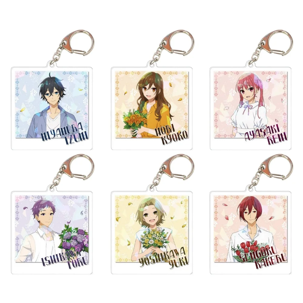 

Loen Anime Peripheral Store Horimiya Kyoko Hori Izumi Toru Remi Yuki Bouquet Ver AcrylicKeychain Pendant Ornamen Gifts About 6cm