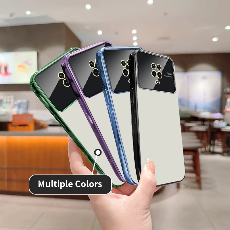 for Xiaomi Redmi Note 9 Pro Max 9S Case Clear 6D Plating Luxury Large Window Lens Film Soft Cute Phone Cover RedmiNote9sProMax