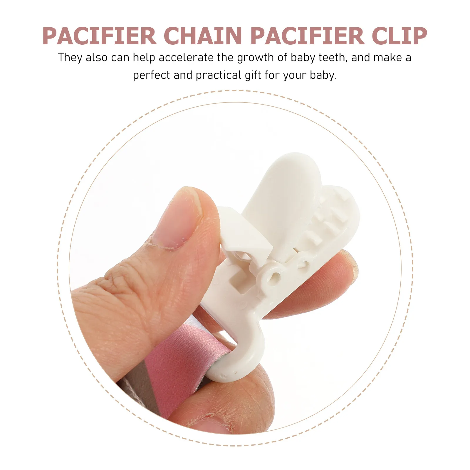 

Набор из 4 держателей для пустышек для младенцев: цепочка-держатель для развития оральных навыков, отличный подарок для новорожденных