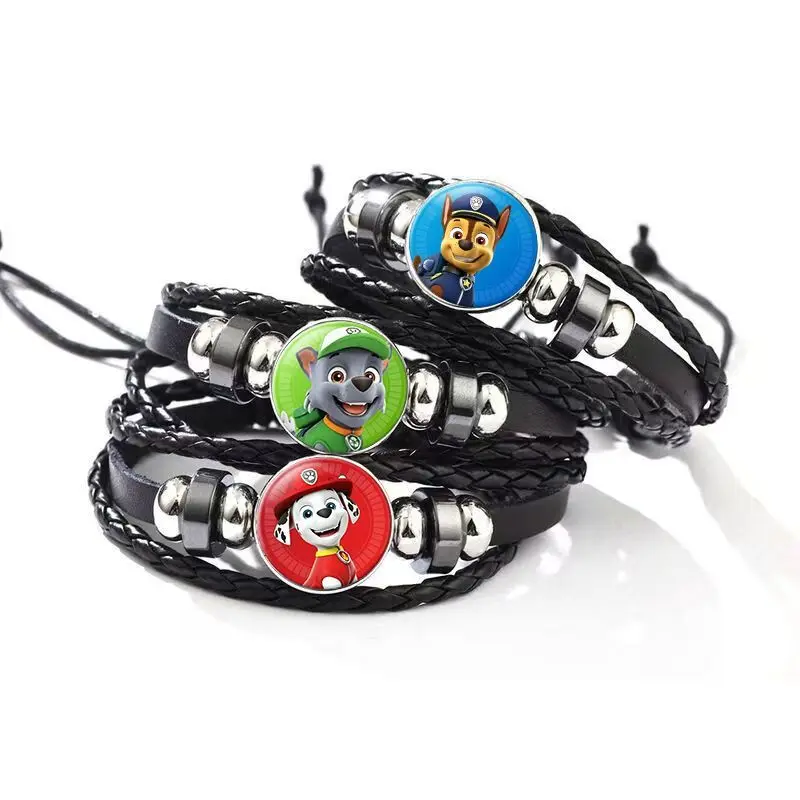 Paw Patrol Time Gem Leather Bracelet for Kids Gift Boys Girls Christmas Birthday Present Party Favor Toys for Childrens Day view 3