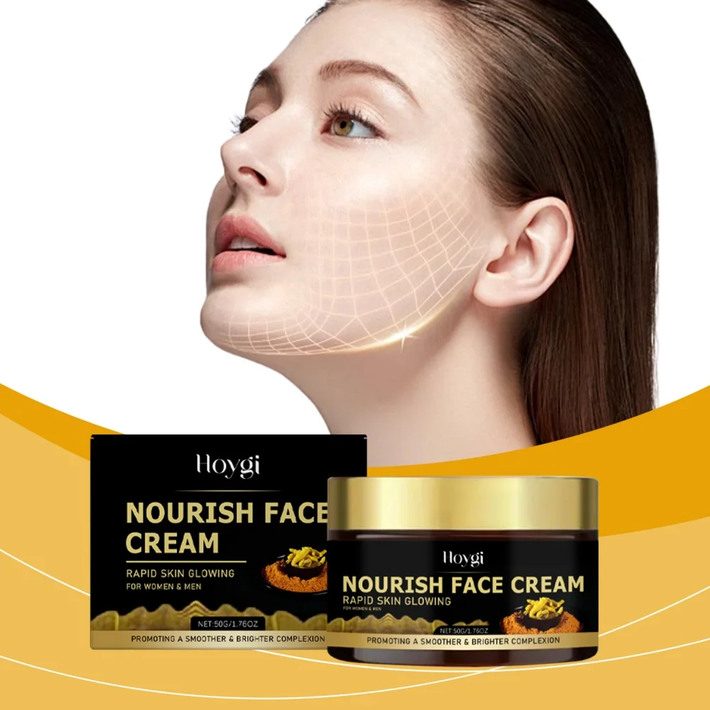 

Turmeric face cream whitens and brightens skin tone, reduces pigmentation, shrinks pores, and improves dullness
