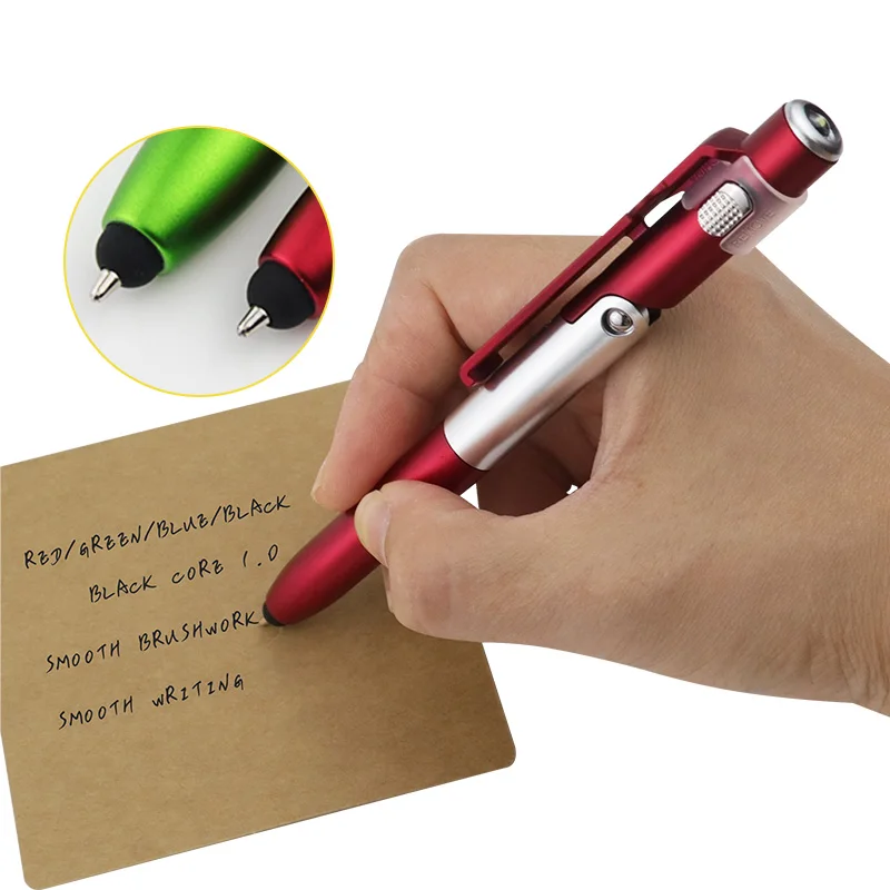 1Pc Multi Functional Phone Stand With LED Folding Lamp and Pen  A Four in one Touch Capacitive Touchscreen Ballpoint Pen