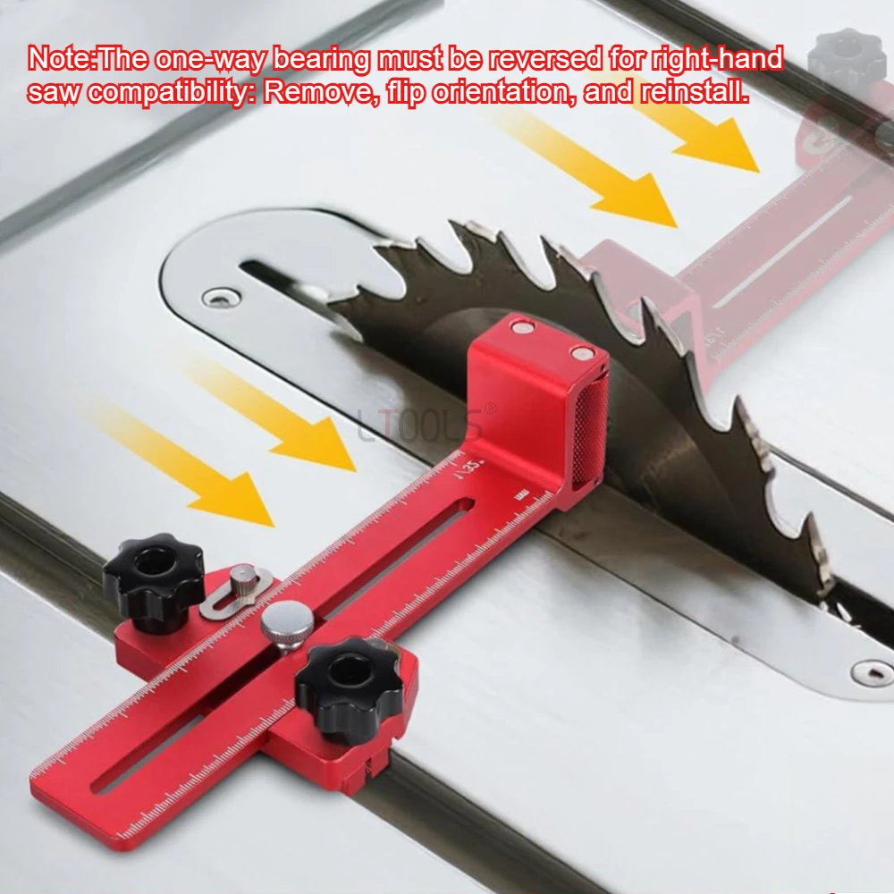 Thin Plate Cutting Positioner Removable Roller Cutting Auxiliary Push Plate Woodworking Table Saw Slide Positioning Fixing Tools