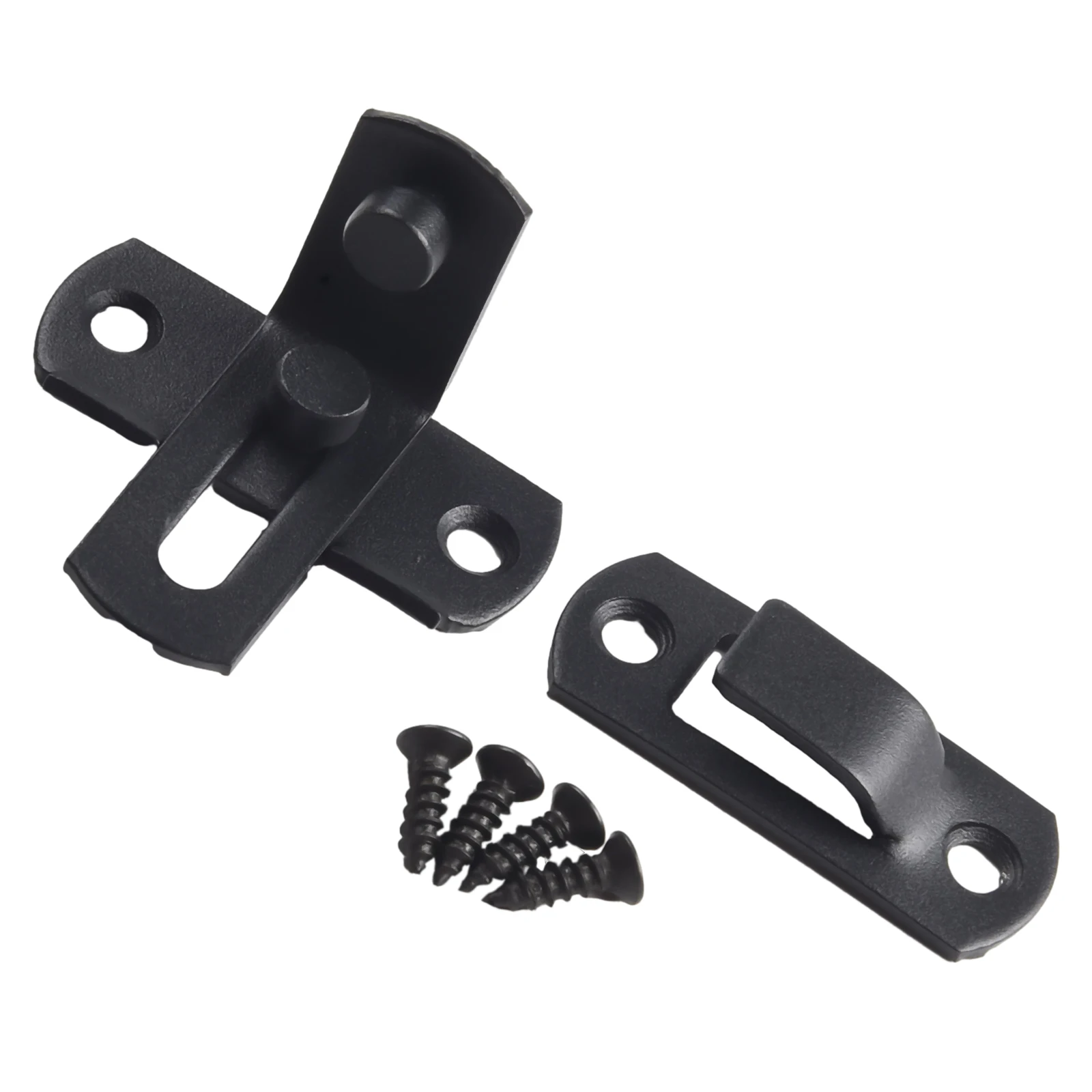 Attention Grabbing Black Door Bolt Latch Perfect For Room Doors And Cabinets 90 Degree Right Angle Comes With Four-Screws