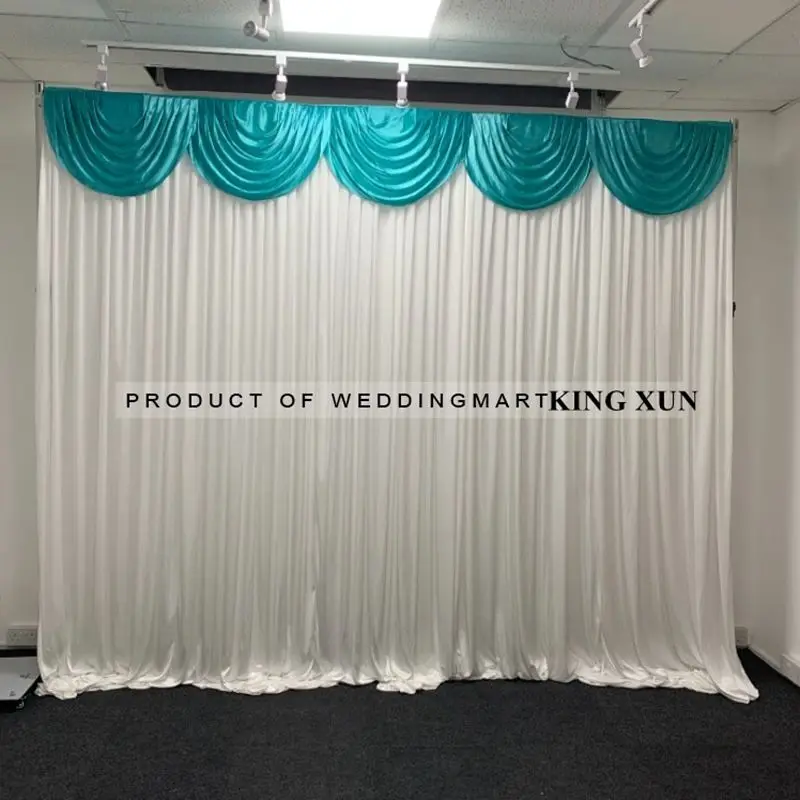 الجليد الحرير الزفاف خلفية الستار ، مرحلة الخلفية ، صور بوث ، عرض الطفل ، الحدث الطرف الديكور ، 3x3m