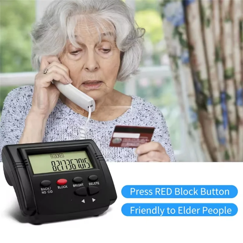 -ABGQ هاتف مانع المكالمات للهواتف الأرضية 2000 صندوق معرف المتصل حجب عدد مكالمات Robocalls Nuisance غير المرغوب فيها #6