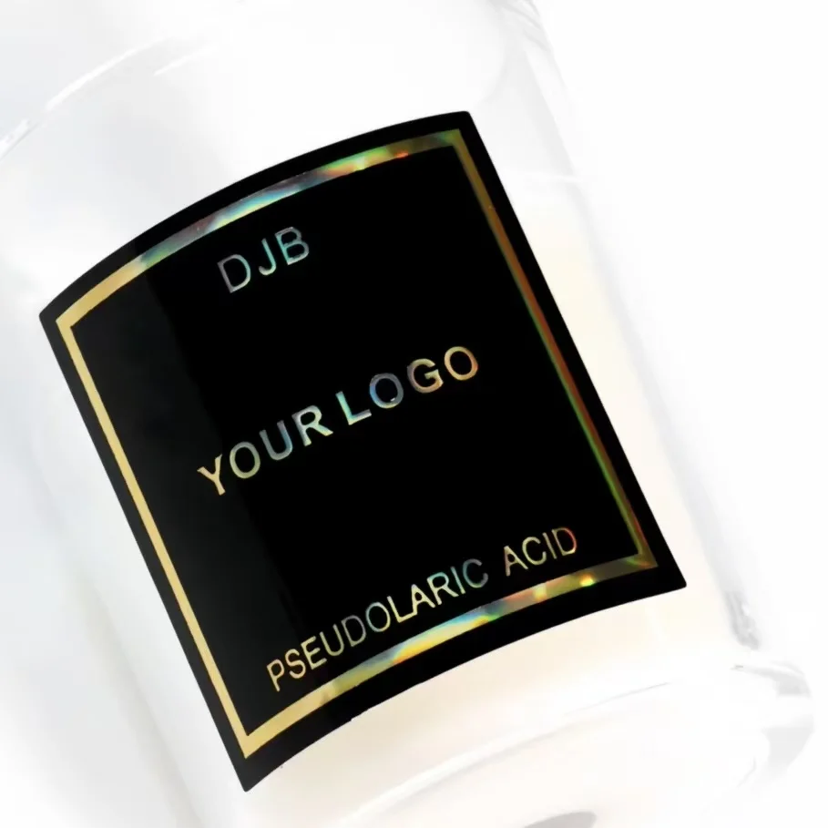 Custom Eco-Friendly 3D Hot Stamping Labels | Biodegradable Candle Stickers | Custom Packaging Labels