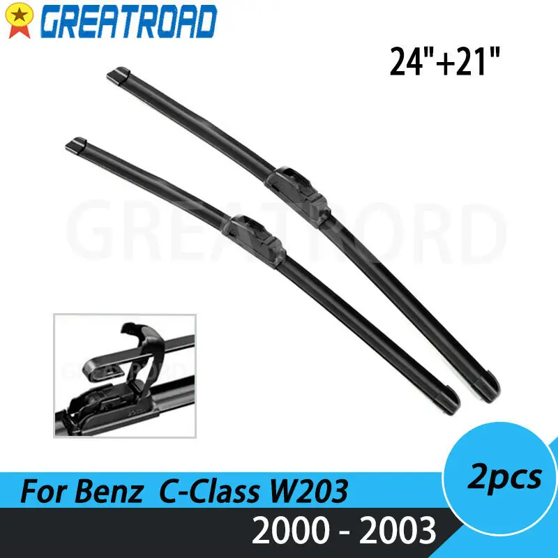 Wiper LHD Front Wiper Blades For Mercedes-Benz C-Class C32 W203 2000 - 2003 Windshield Windscreen Front Window 24