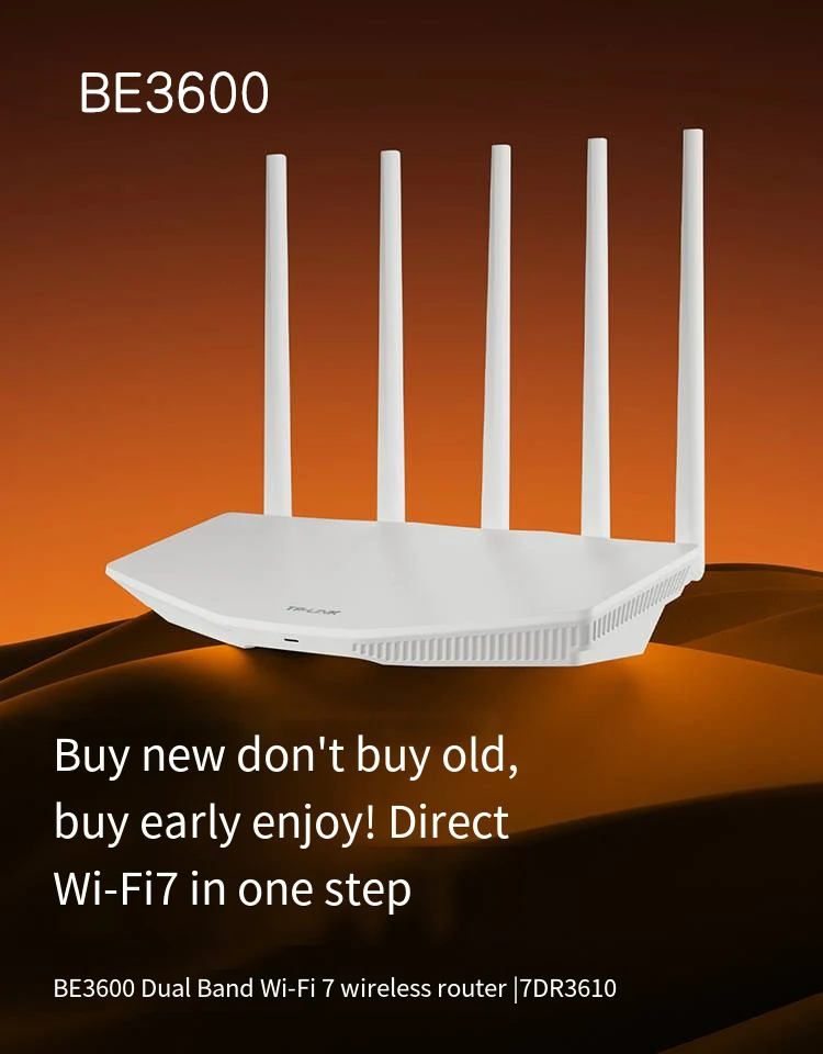 TP-LINK TL-7DR3610 BE3600 ثنائي النطاق واي فاي 7 راوتر لاسلكي 1000 ميجابت في الثانية 4-Port 5G + 2.4G شبكة تكبير ثنائية النطاق النسخة الصينية #2