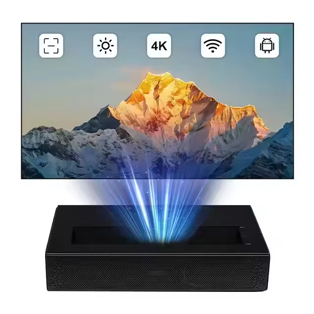 D068 UST 4K Laser Projector Ultra Short Throw 1080P HDR 360° Gaming Android TV WiFi 6 Home Cinema Theater Proyector