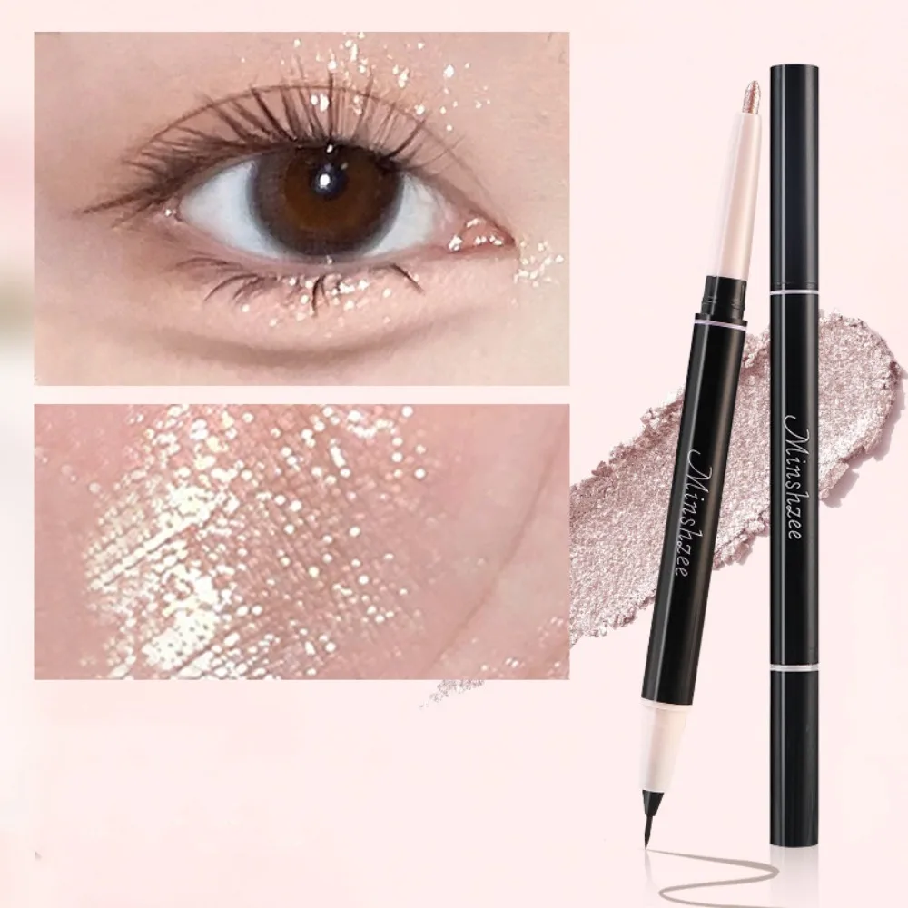 Nouveau crayon de ver à soie couché à Double extrémité, résistant à la sueur, Eyeliner durable, stylo de maquillage de contour imperméable, maquillage de beauté