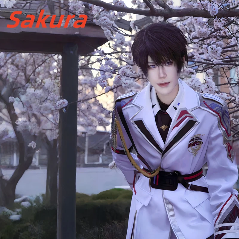 

Popular Game Love and Deep Space Xia Yizhou Cosplay Costume Anime New Clothes White Uniform Wig for Men Women Hot Role Play Suit