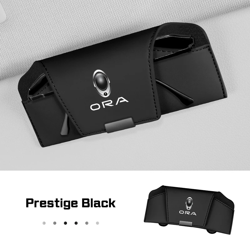 

Leather Car Glasses Case For Great Wall ORA IQ Punk Cat White Cat R1 R2 Lunky Cat Ballet Car Sun Visor Sunglasses Storage Box