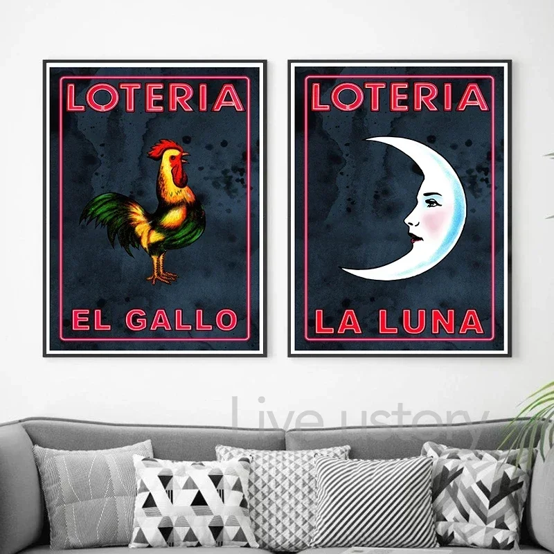 لوحة قماشية على شكل قلب أسود مكسيكي ، فن شعبي مكسيكي ، صور ديكورية ، مطبوعات بنمط البوهو ، ديكور حائط منزلي