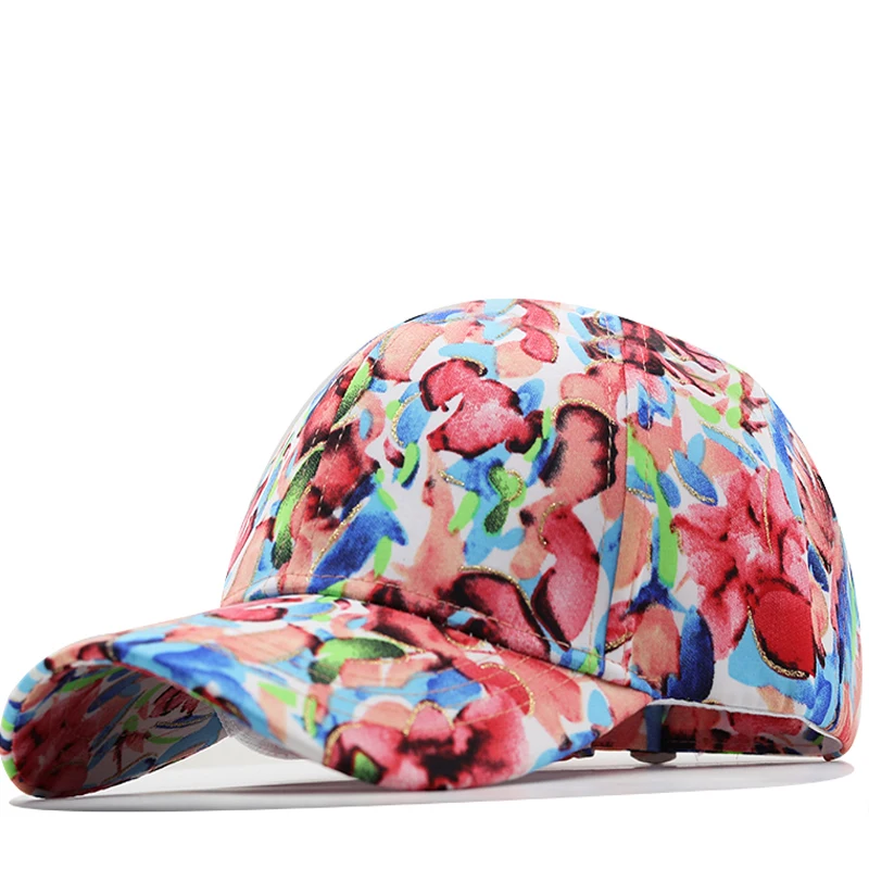 New Fashion Women Tie Dye Cap Multicolor Irregular Print Baseball Cap Female Outdoor Streetwear Summer Caps Hats