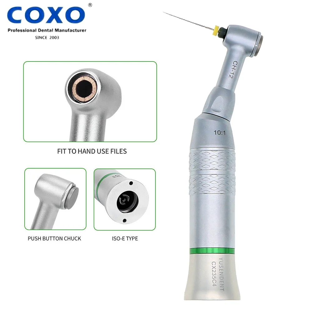 

COXO Dental 10:1 Contra Angle 90º Reciprocating Endodontic Low Speed Handpiece NSK ER-10 CX235C5-12