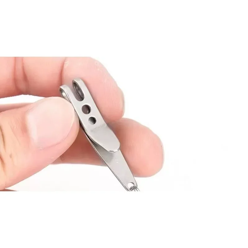 5 قطعة سبائك التيتانيوم المفاتيح حلقة معلقة مشبك التخييم في الهواء الطلق مكافحة سرقة تعليق المشبك EDC أدوات حقيبة التسلق كليب تنزه CN