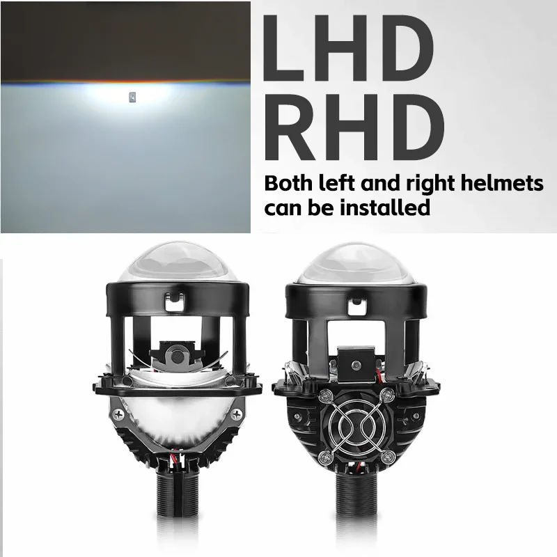 2PCS LED 2.5 Inch Bi Led Projector Lens Light H4 H7 9005/HB3 9006/HB4 100W Car Headlight Bulb High Low Beam 6000K Diode 20000LM