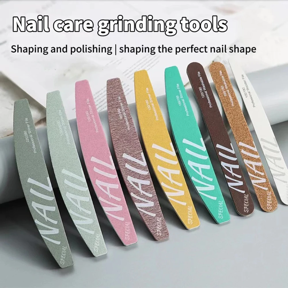 High Quality Specialized Nail File Sponge Rub Polishing Strip Double-sided Nail File Reusable Water Wash Foot Care Tools Ongle