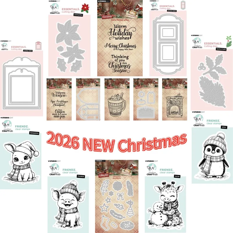A fawn is building a snowman Metal Cutting Dies and Stamp cut die mold blade knife punch Scrapbook Paper craft stencils dies