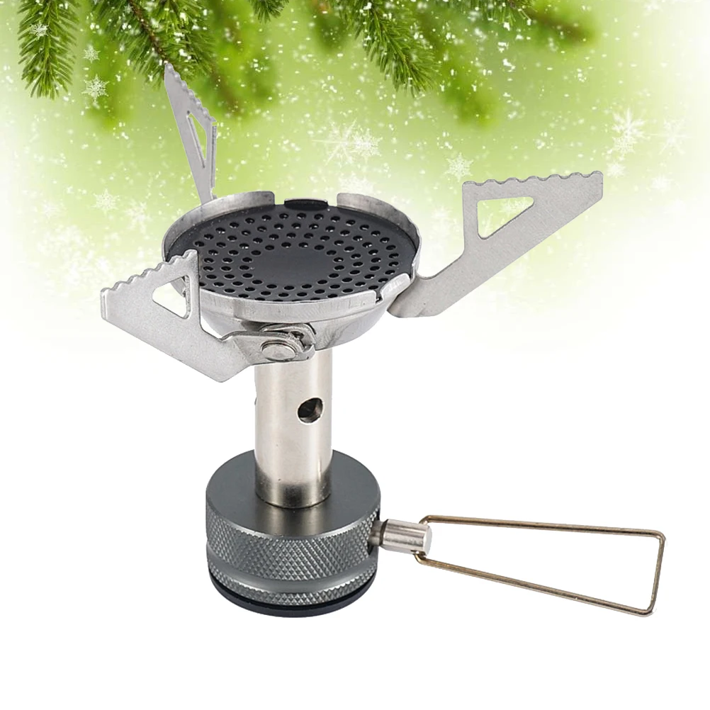 

Lightweight Foldable Mini Head Portable Furnace End Camping Hiking Picnic Outdoor Use Compact Converter Head For Gas Mini Stove