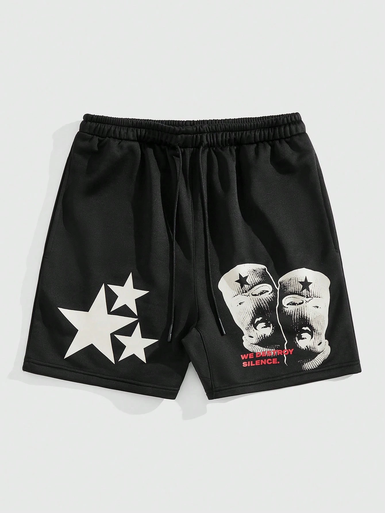

Star and Pattern Print Shorts Mens Summer Comfortable Casual Five-point Pants for Everyday Wear Trendy Street Style Men Clothing