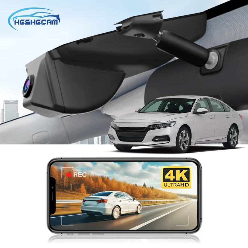 

Dash Cam for Honda Accord 10th Gen 2018-2022,HESHECAM 4K 2160P OEM Style Car DVR Camera Easy Install Video Recorder WiFi APP