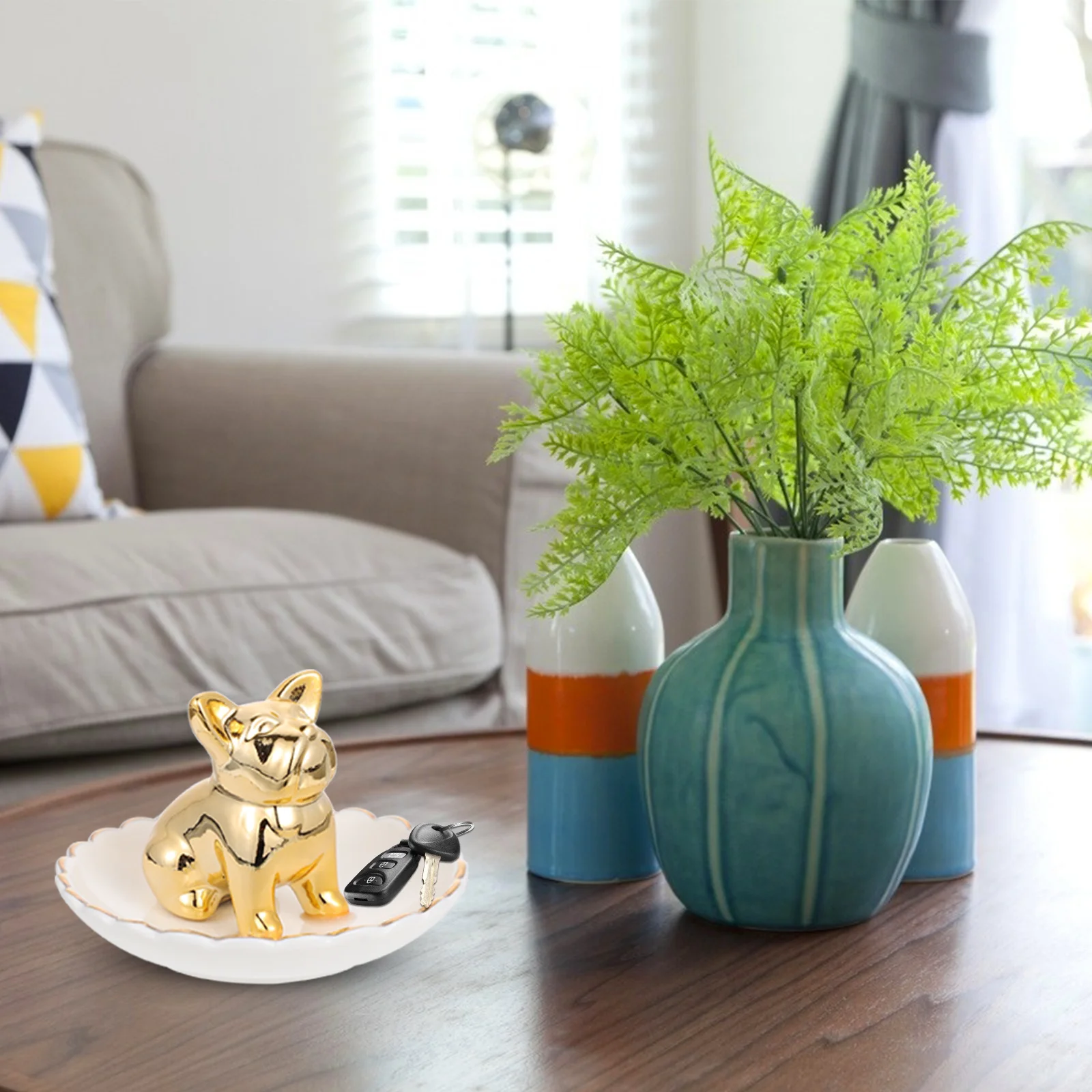 1Pcs Ceramic Jewelry Dish Plate Animal Design Jewelry Storage Display Tray for Table Entrance Stylish Trinket Tray