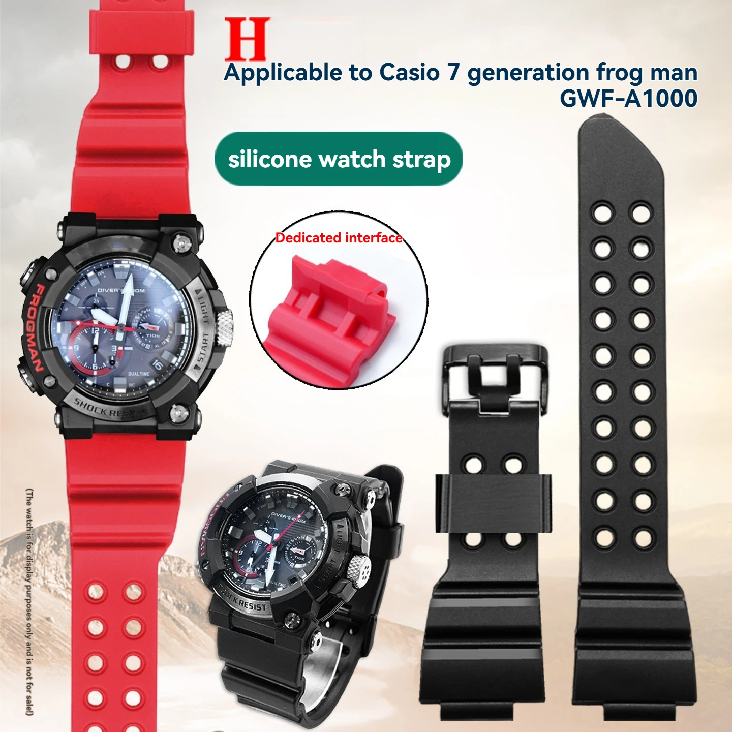 GWF-A1000 Silicone Watchband For Casio Seventh Generation Frogman 5623 GWF-A1000-1A4 1A2 Resin Strap Dedicated Men's bracelets