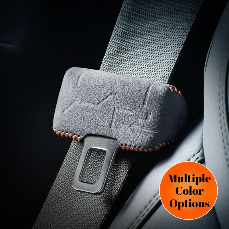 

For Tesla Model 3 Highland Y Juniper Suede Seatbelt Protector Cover Buckle Anti-Collision Sleeve Front Seat Exclusive Interior