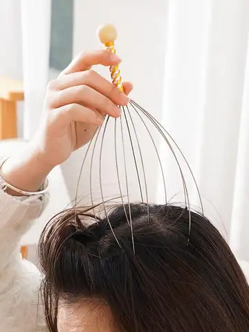 Octopus Head Massager Scratching Scalp Relaxation Relief Body Massager Scratcher Relieves Tension Health Care Tools Random Color