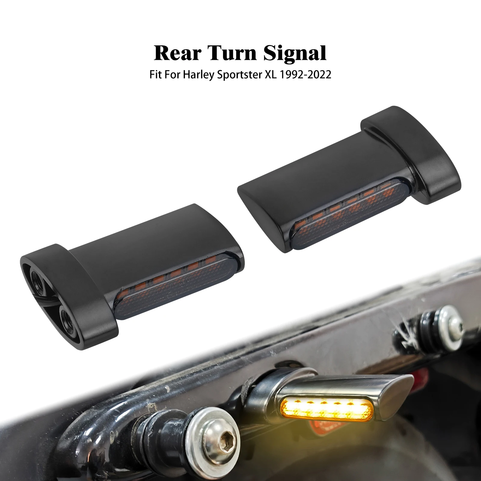 Indicatori di direzione moto Luci posteriori a LED E Mark Mini Indicatori Lampeggianti Lampada per Harley Sportster XL1200 883 Touring Softail