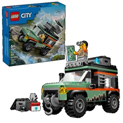 LEGO City Off-Road 4x4 Mountain Truck adventure toy for Boys and Girls Ages 6 and Up, 60447 221Pieces Birthday Christmas Gift