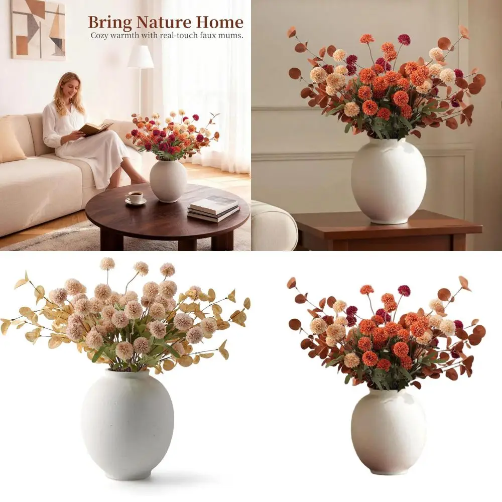 

Белая керамическая ваза из песчаника 9,8 — матовая, закруглая для укладки, подходит для фермерского дома и минималистичного декора в гостиных помещениях, стоматологии