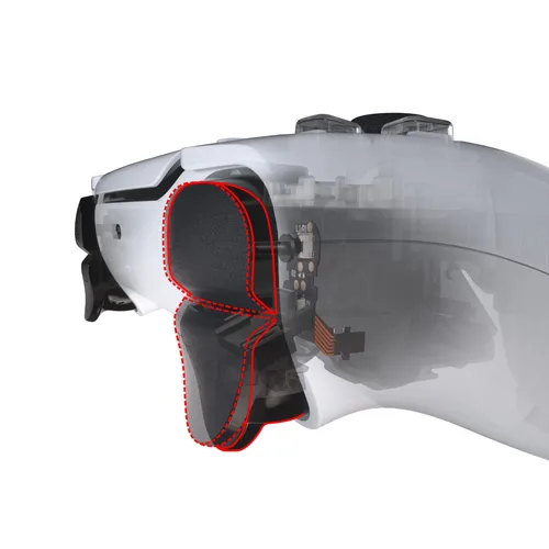 eXtremeRate Clicky Hair Trigger Kit Botones de hombro, Cable flexible de parada de disparo de flash personalizado para controlador PS5 BDM-010 y 020