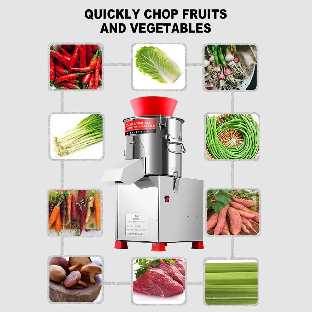 Автоматический измельчитель овощей, коммерческая электрическая овощерезка, режущий станок, измельчитель гранулированных овощей