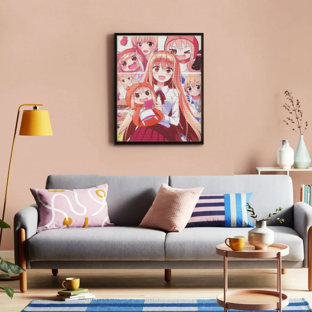 

Kawaii Anime Himouto! Umaru-Chan Diamond Painting 5D Diamond Mosaic Embroidery Suitable for Children DIY Gift Home Decor