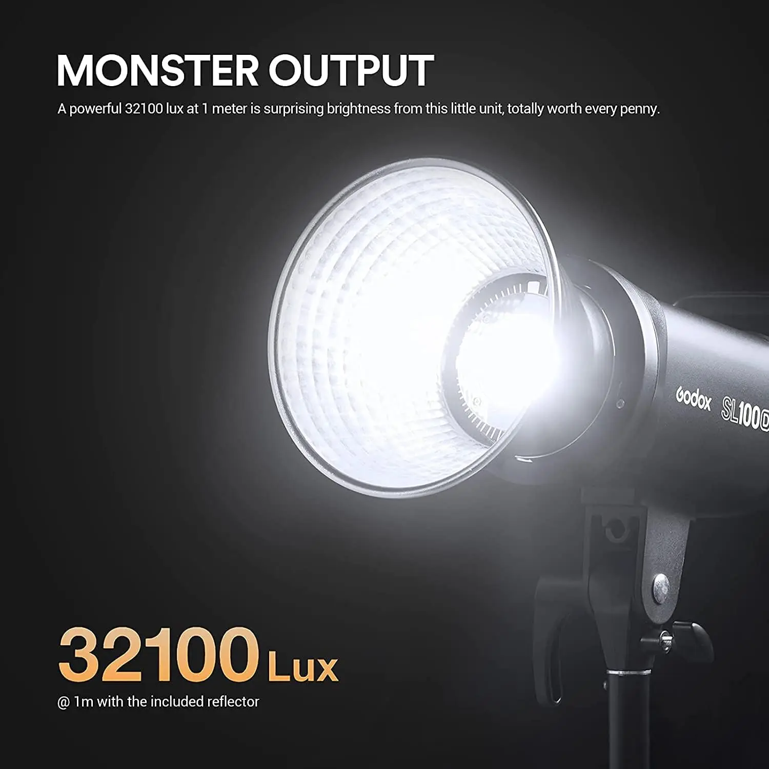 Godox SL100D 100W 5600K Daylight LED Video Light for Photography Live Streaming Fill Light with Bowens Mount CRI 96 TLCI 97
