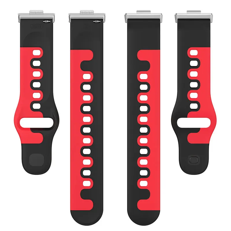 سوار من السيليكون Correa لساعة Huawei Watch Fit 4 Pro حزام قابل للتنفس مزدوج الألوان لساعة Huawei Watch Fit 3 Fit 4 Sport Band