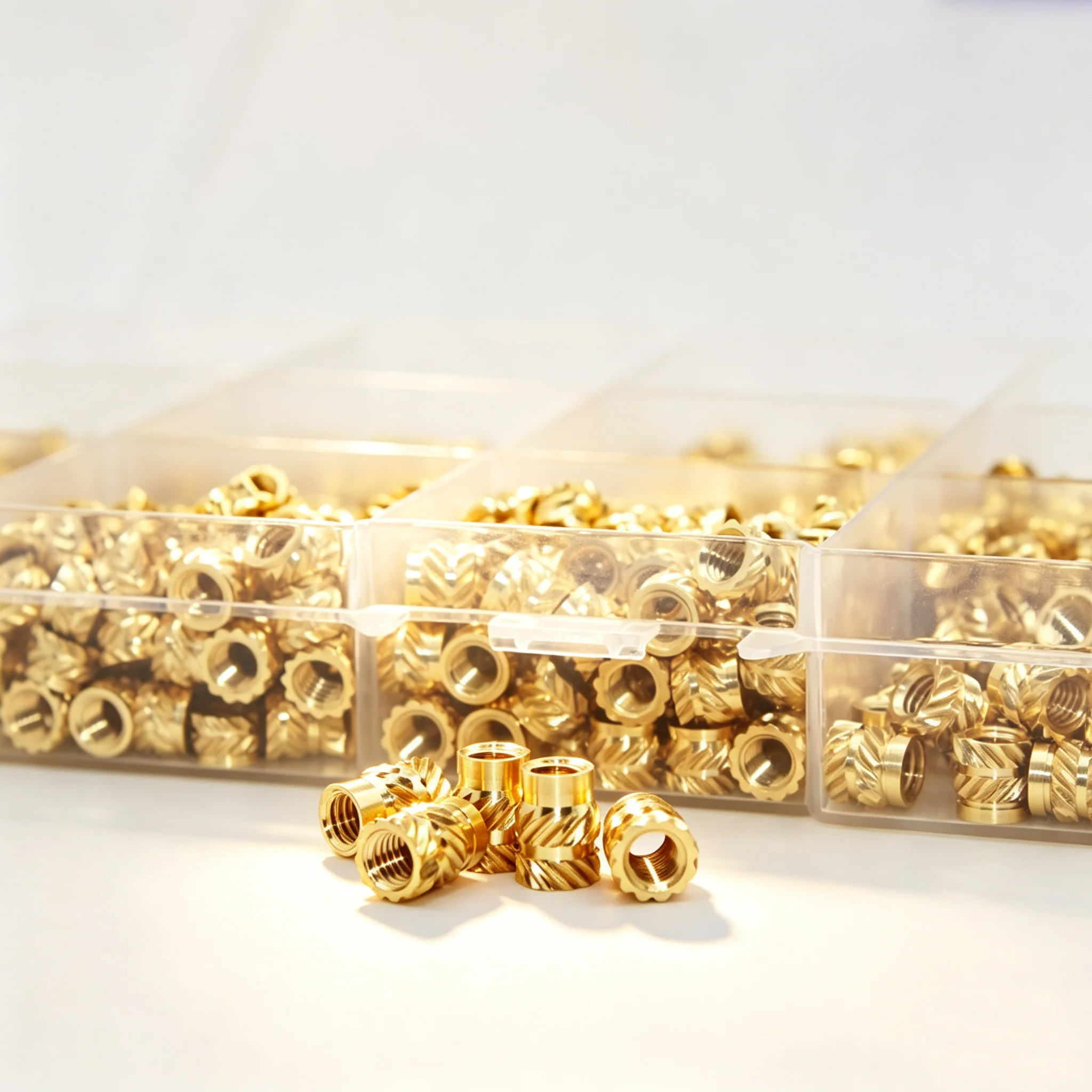 Heat Threaded Insert Kit for 3D Printer Metric Brass Knurled Nut Insert Press Into Plastic Parts Size of M2 M3 M4 M5 (1030/200Pc