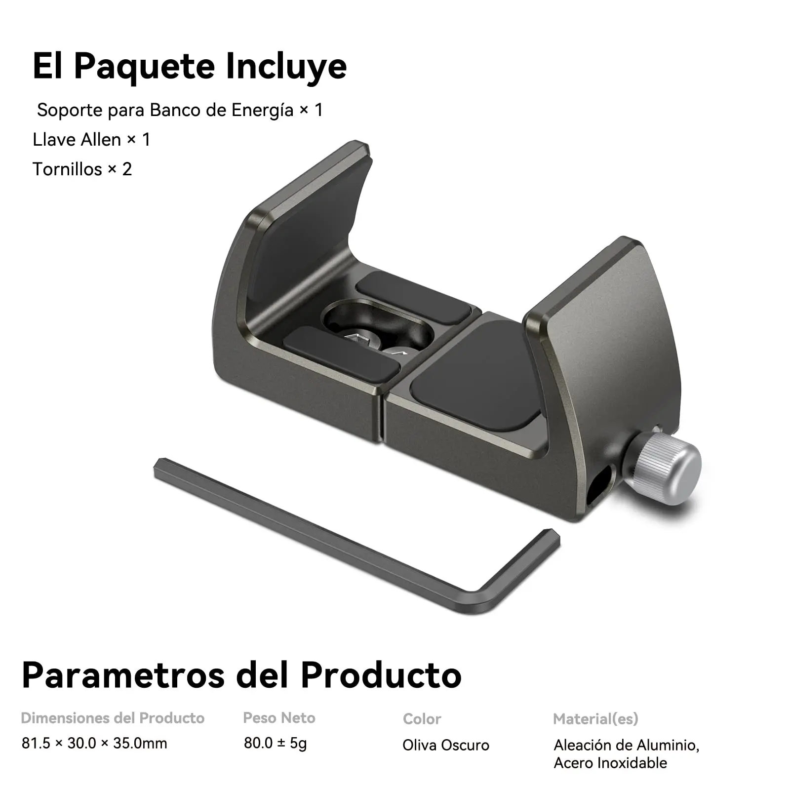 SMALLRIG-Support universel ajustable pour batterie externe, largeur de 53mm à 81mm, pour VzonVideo Shoot 2790