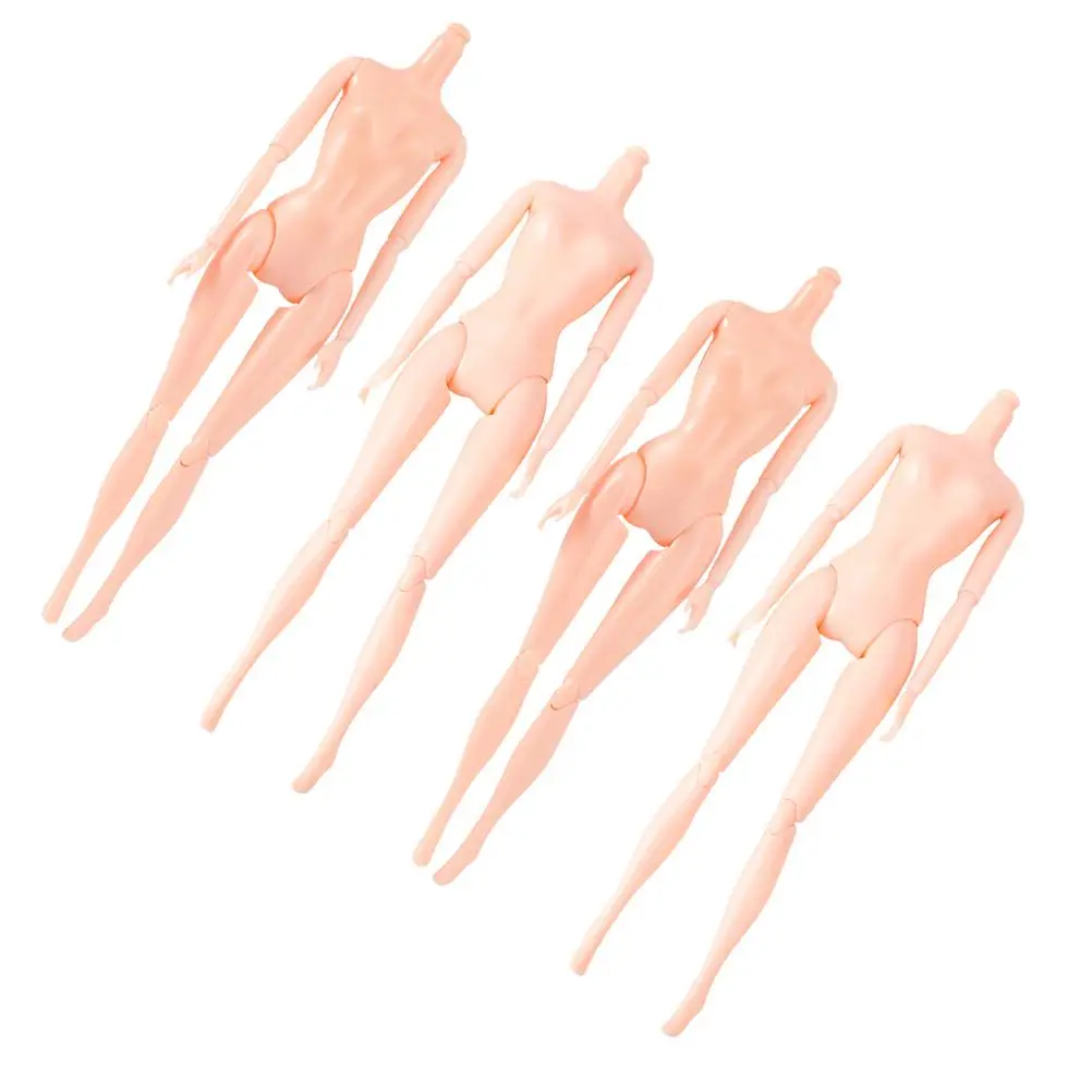 

4 Pcs Model Plastic Body Naked Joint Kids Toys Blank Bottom Mold for DIY Cake Decorations Smooth Joints Human Curve