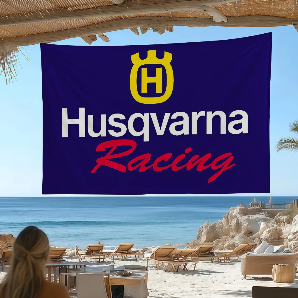 Fashion H-Husqvarna flag Custom Camping Garden Decor Party Backdrops Wall Art Family Gifts